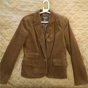 Chocolate-brown pinwale corduroy jacket